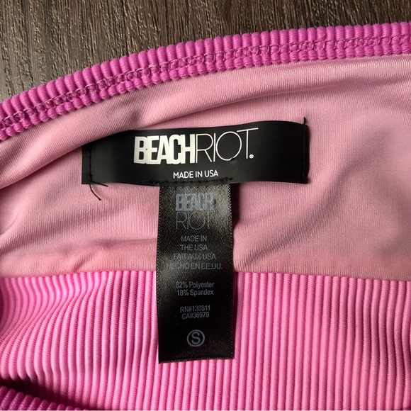 Beach Riot Bikini Color Block Purple Pink Size Medium High Waist 2 Piece Set - Picture 10 of 10